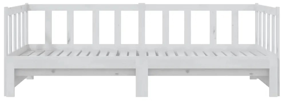 Sofá-cama de puxar 2x(90x200) cm pinho maciço branco