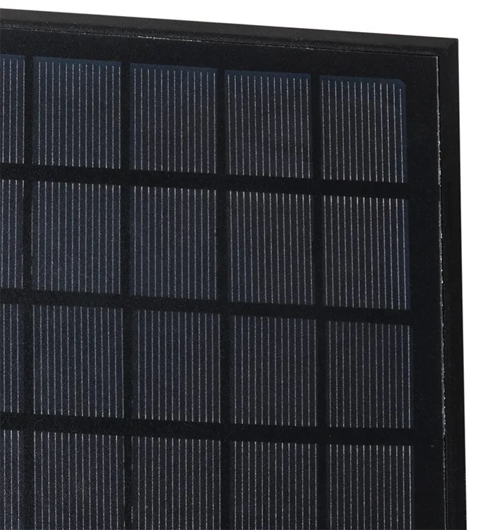 LED Candeeiro de parede exterior preto com luz regulável e sensor solar - Charlotte Moderno