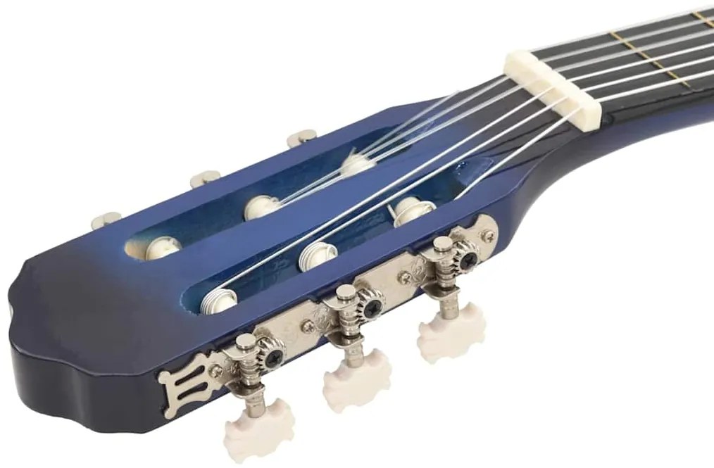 12 pcs conjunto de guitarra com equalizador e 6 cordas azul