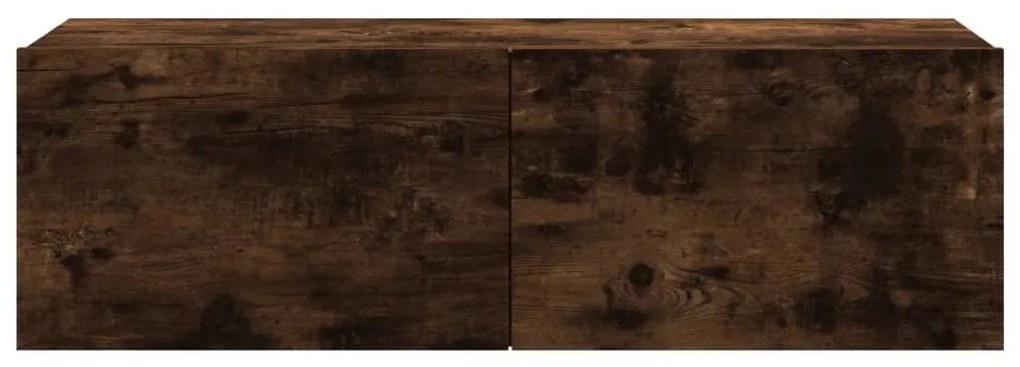 Móvel parede TV 100x30x30 cm derivados madeira carvalho fumado