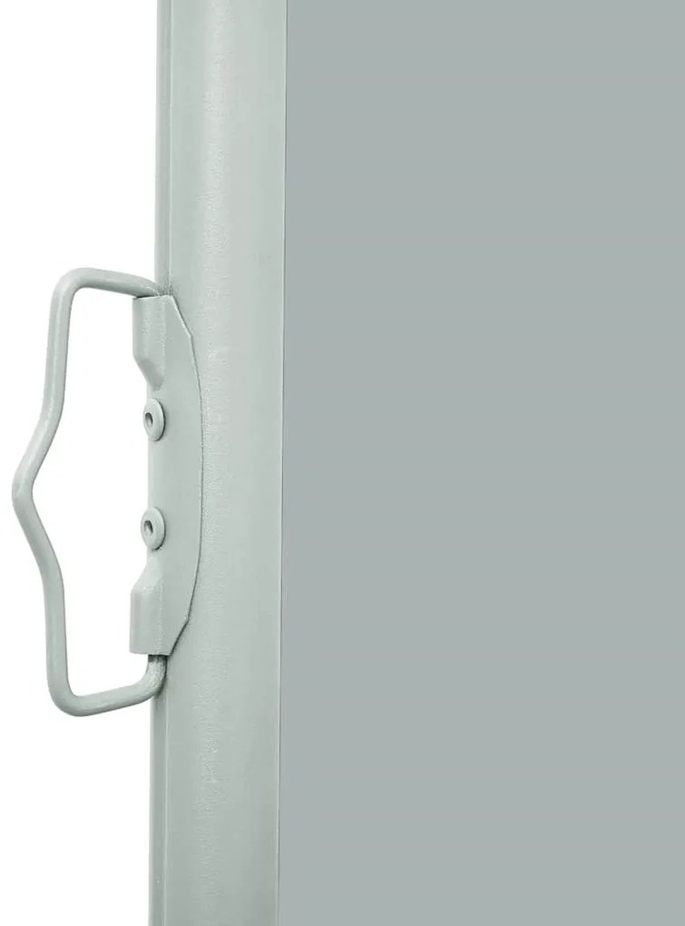 Toldo lateral retrátil para pátio 140x600 cm cinzento