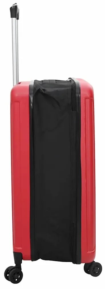Mala Dobrável Casco Duro 24'' Vermelha 43x27x66 cm ABS
