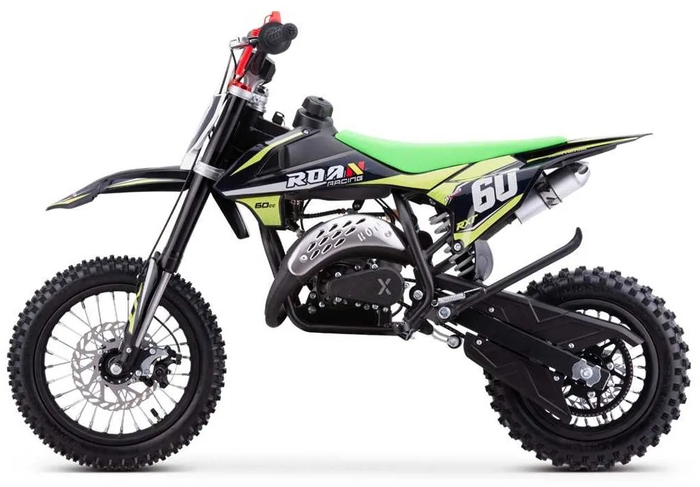 MINI MOTO PARA CRIANÇAS MINICROSS gasolina 60cc Roan RXT 12"/10" Verde