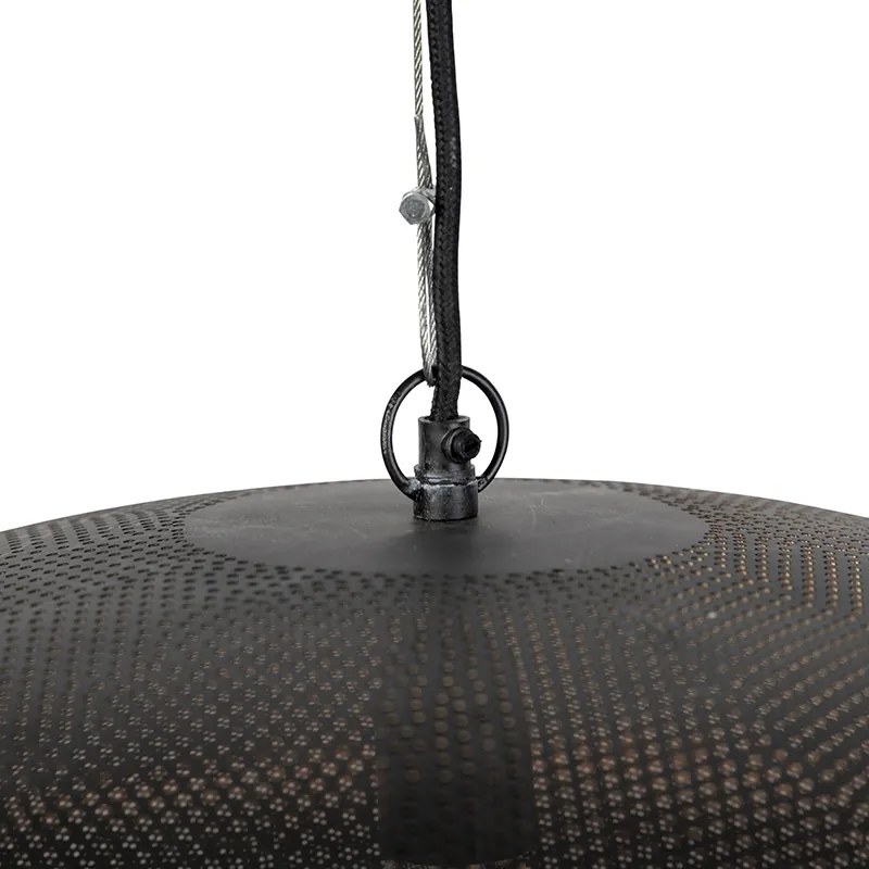 Candeeiro de suspensão oriental preto com dourado 60 cm - Radiance Oriental