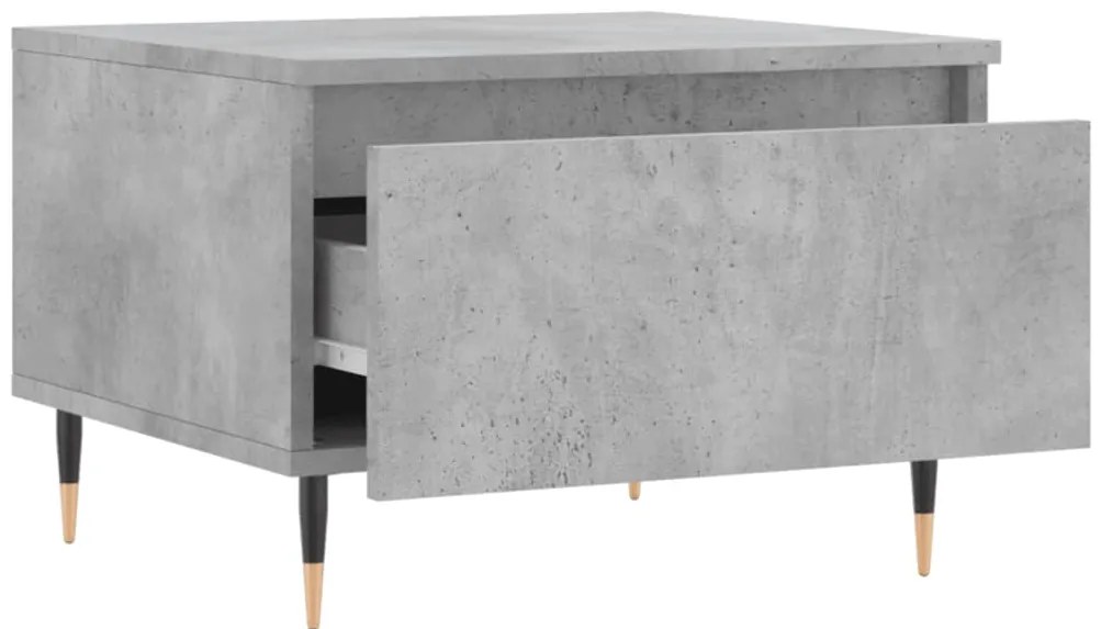 Mesas de centro 2 pcs 50x46x35 cm deriv. madeira cinza-cimento