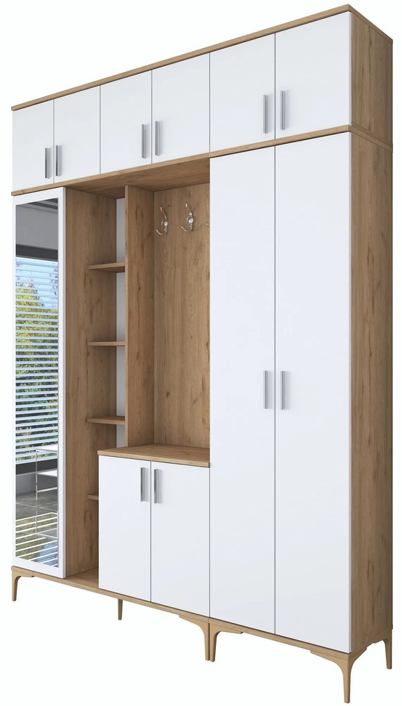 Hall Stand EA128 – Nogueira Branca – 180x240x37,5 cm