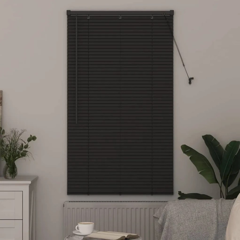 Persiana de Janela Cinzento-escuro 80 x 130 cm Alumínio