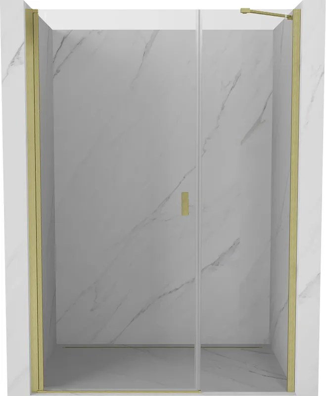 Mexen Mist-B portas de duche de vidro de batente 105 cm, transparente, dourado escovado - 8A2-105-001-55-00