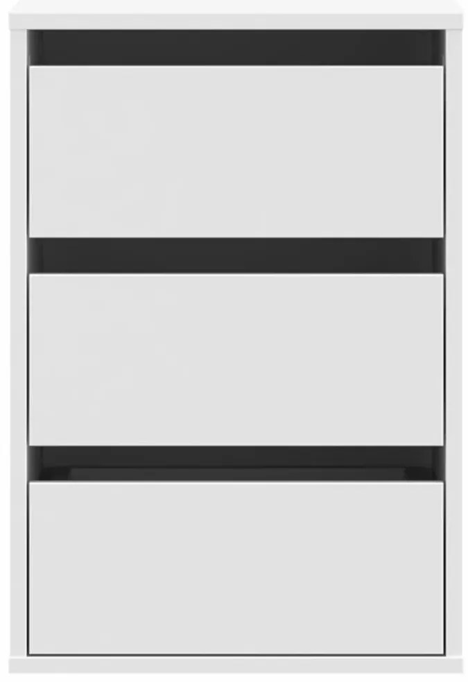 Cómoda com 3 Gavetas - 40x41x58 cm - derivados de madeira - branco