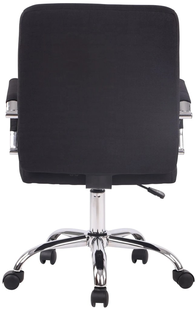 Cadeira de escritório Deli PRO em tecido com estrutura cromada 59 x 91-101 x 63 cm Preto