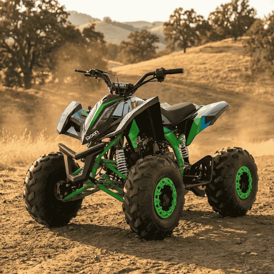 Moto infantil 4 RFZ Falcon Gasolina 140cc R8 semi-automático Verde