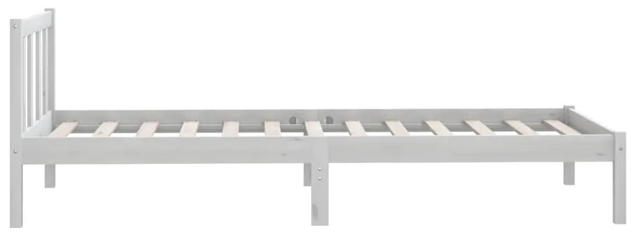 Estrutura de cama 90x200 cm pinho maciço branco