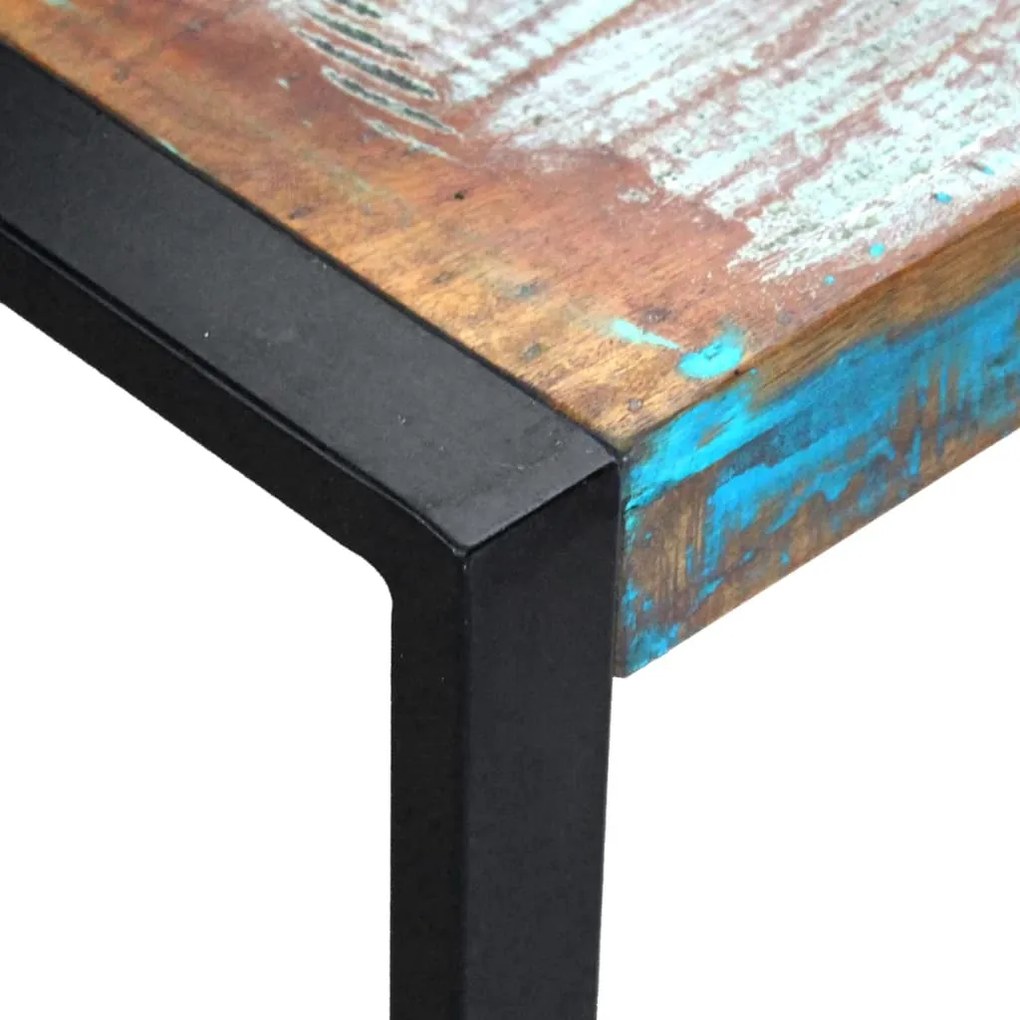 Mesa de centro 80x80x40 cm madeira reciclada maciça