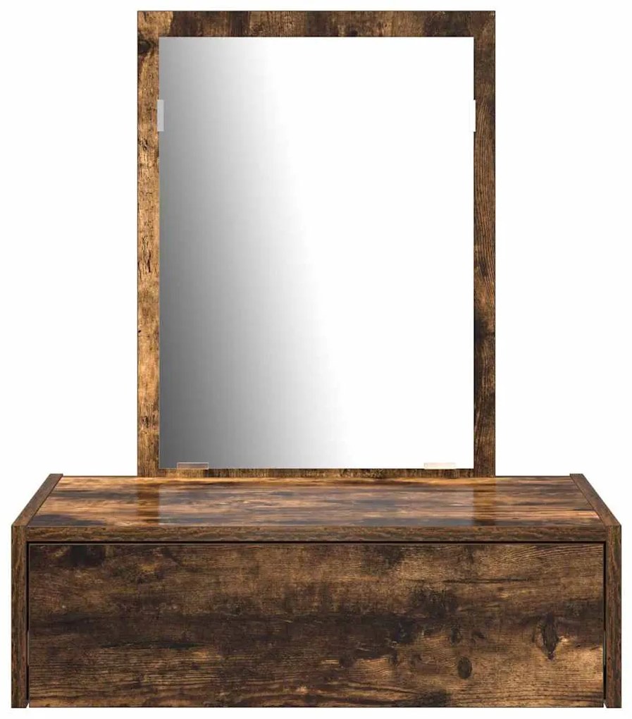 Mesa de Maquiagem Suspensa Carvalho Fumado 60x40x70 cm