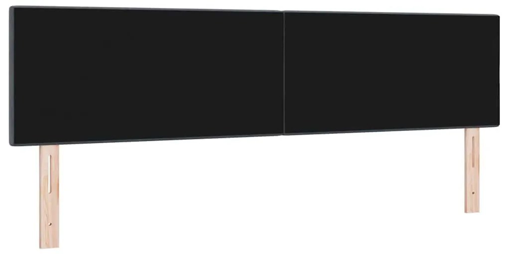 Cabeceira LED Estofada Cinza Escura 180 cm Veludo
