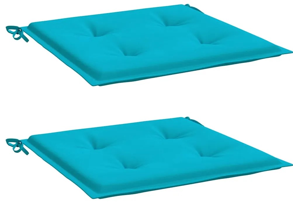 Almofadões p/ cadeira 2pcs 50x50x4cm tecido turquesa