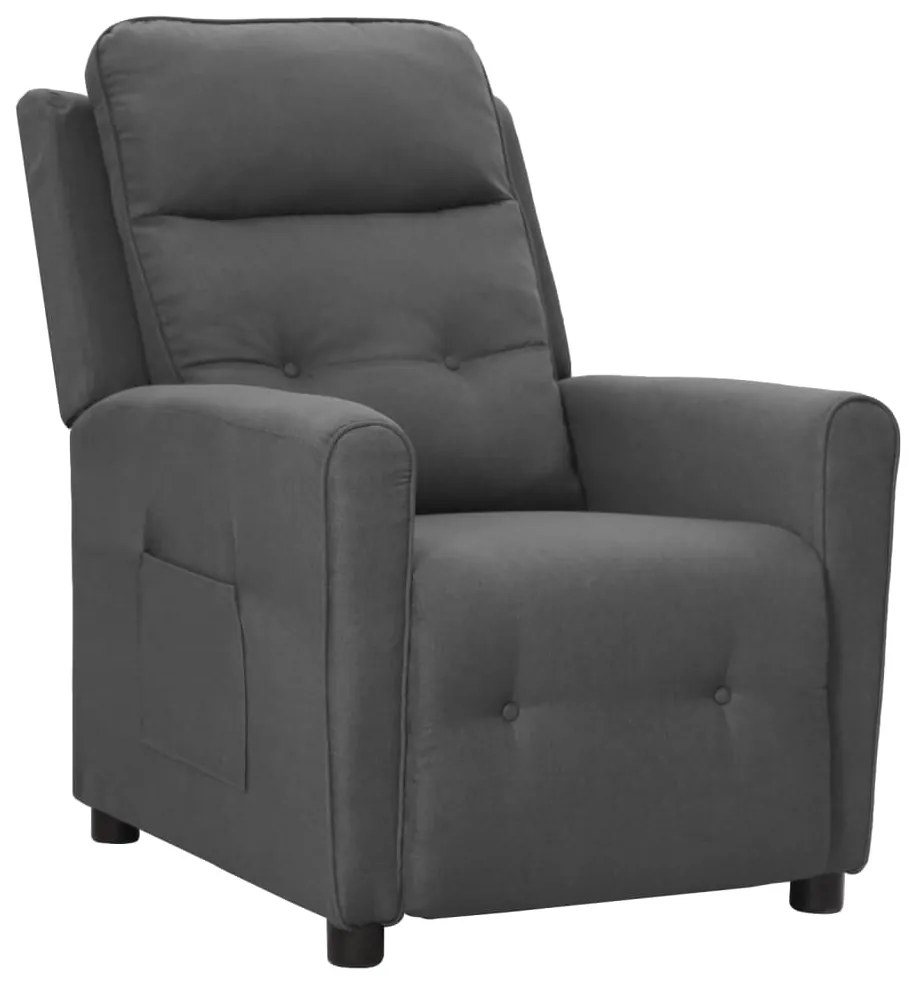 342277 vidaXL Poltrona reclinável tecido cinzento-claro
