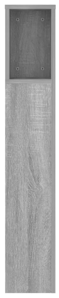 Armário de cabeceira 140x18,5x104,5 cm sonoma cinzento