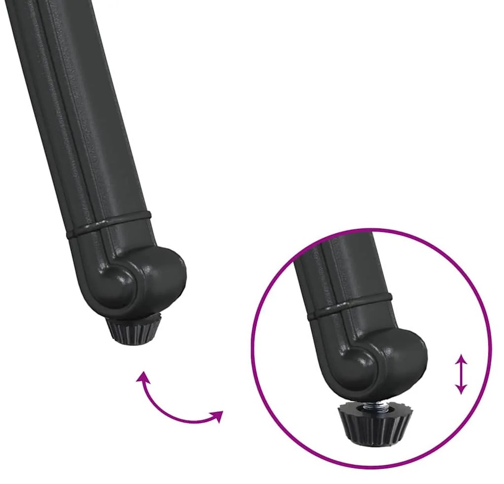 Cadeiras de Jardim vidaXL 2 unidades Preto Alumínio Fundido