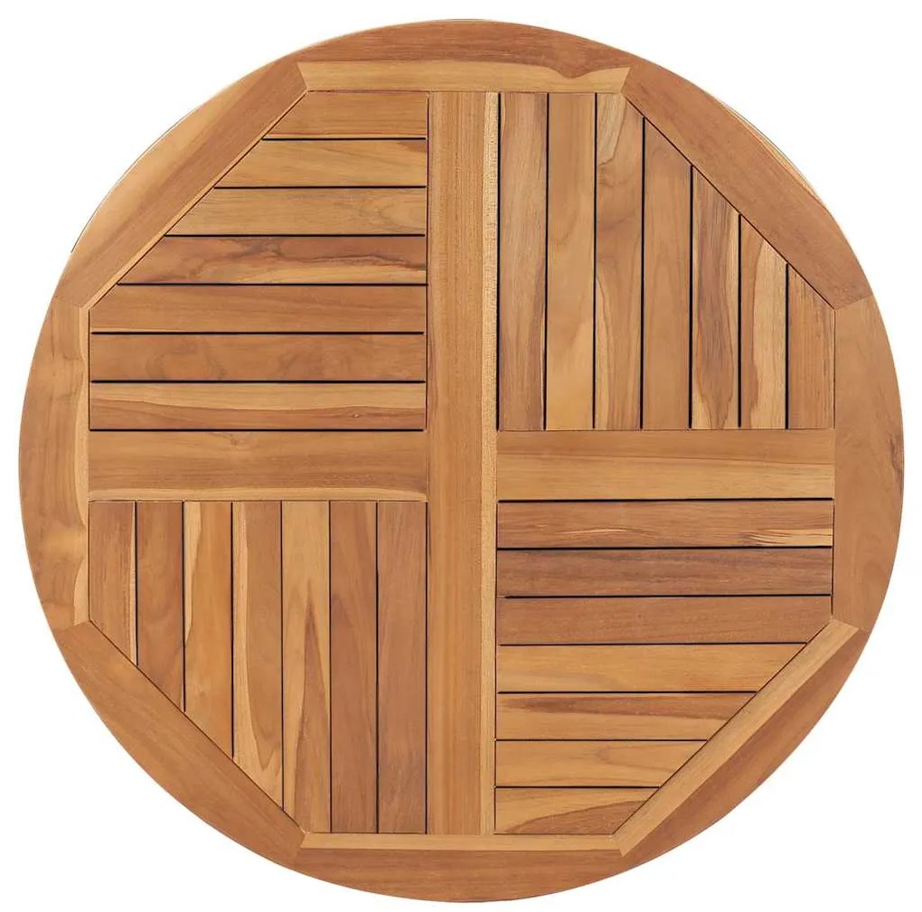 Tampo de mesa redondo 2,5 cm 90 cm madeira de teca maciça