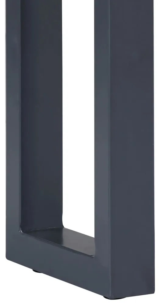 Mesa consola 115x35x76 cm acácia maciça e ferro cinzento