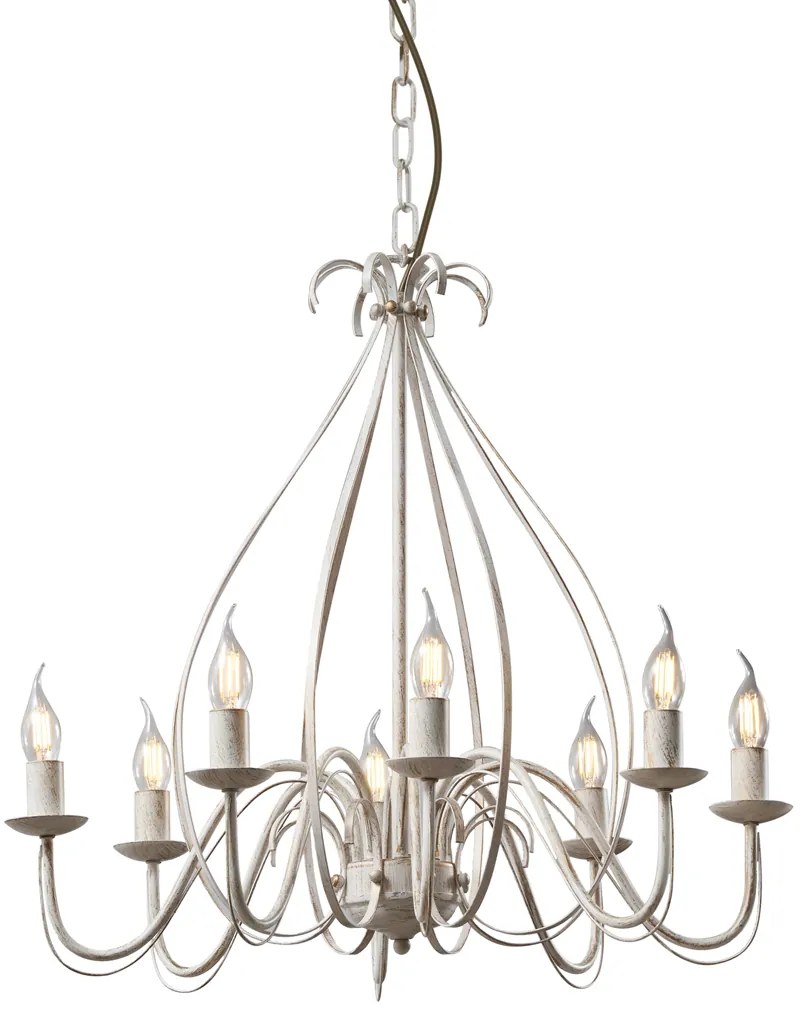 Lustre Clássico Creme 8-Luzes - Giuseppe