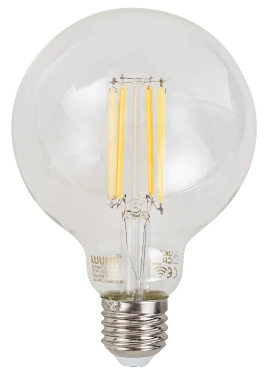 Lâmpada LED regulável E27 G95 transparente 7W 806 lm 2700-6500K