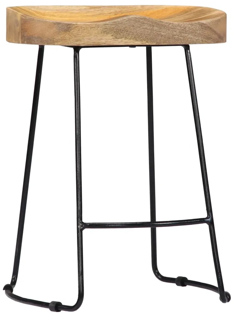 Bancos de bar Gavin 2 pcs madeira mangueira maciça