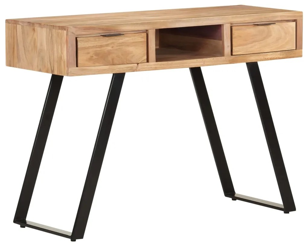 Secretária 107x45x79 cm acácia maciça com arestas vivas