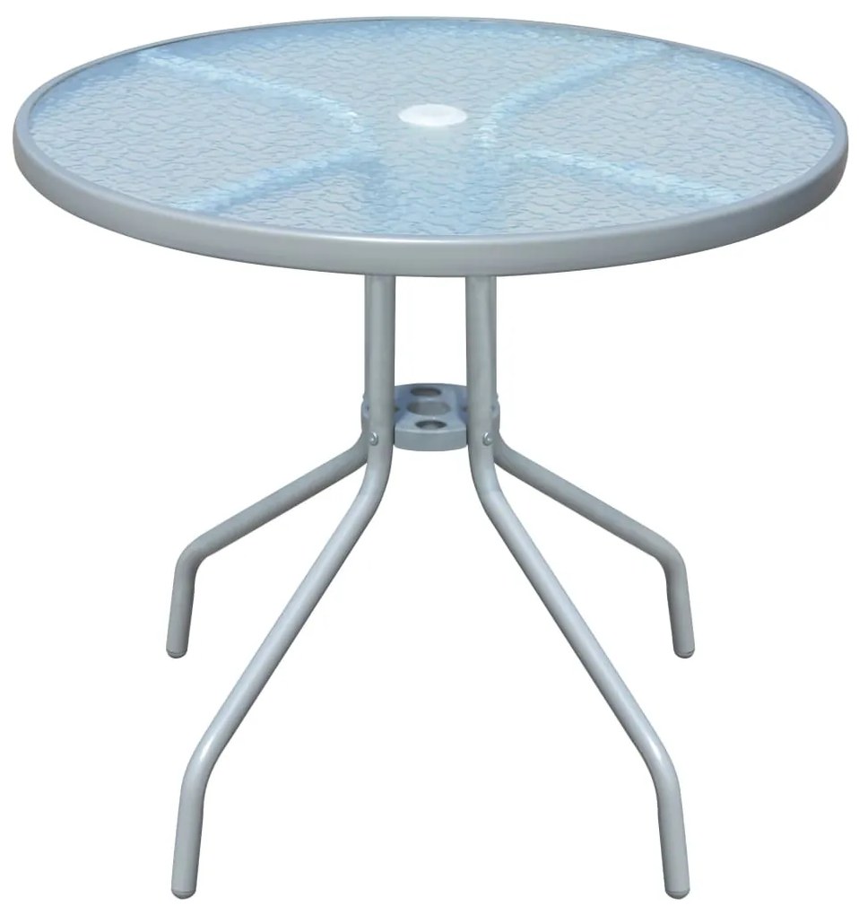 43316 vidaXL Mesa de bistrô 80x71 cm aço cinzento