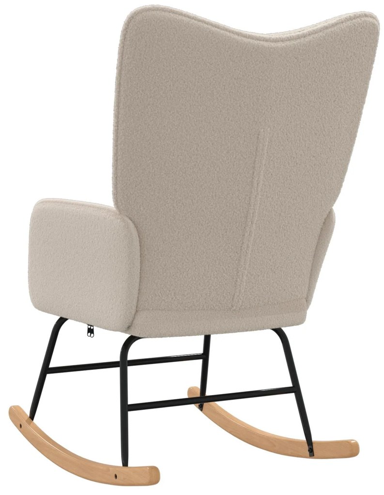 Cadeira Relaxante vidaXL Cinza Claro em Tecido Tipo Lã