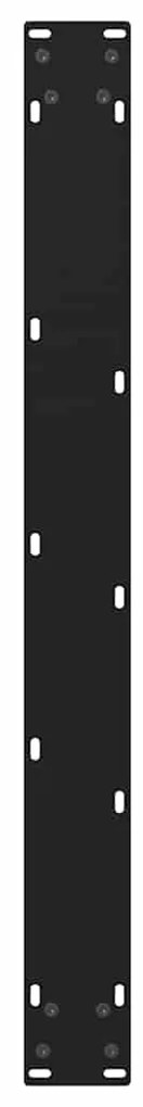 Pernas para mesa de jantar em V 3 peças, pretas, 100x(72-73,3) cm, aço