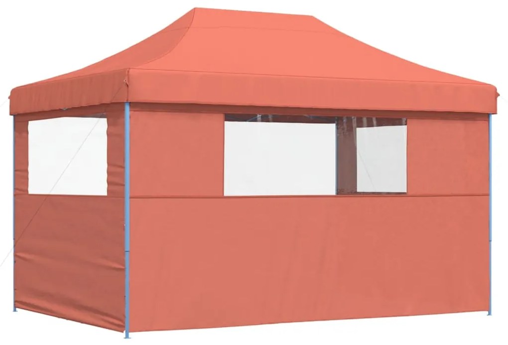 Tenda p/ festas pop-up dobrável 3 paredes laterais terracotta