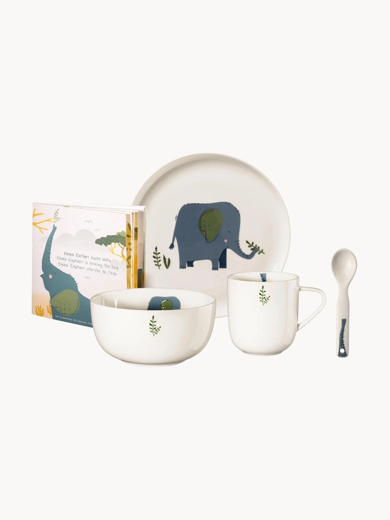 Conjunto de loiça para crianças Emma Elefant, 5 uni.