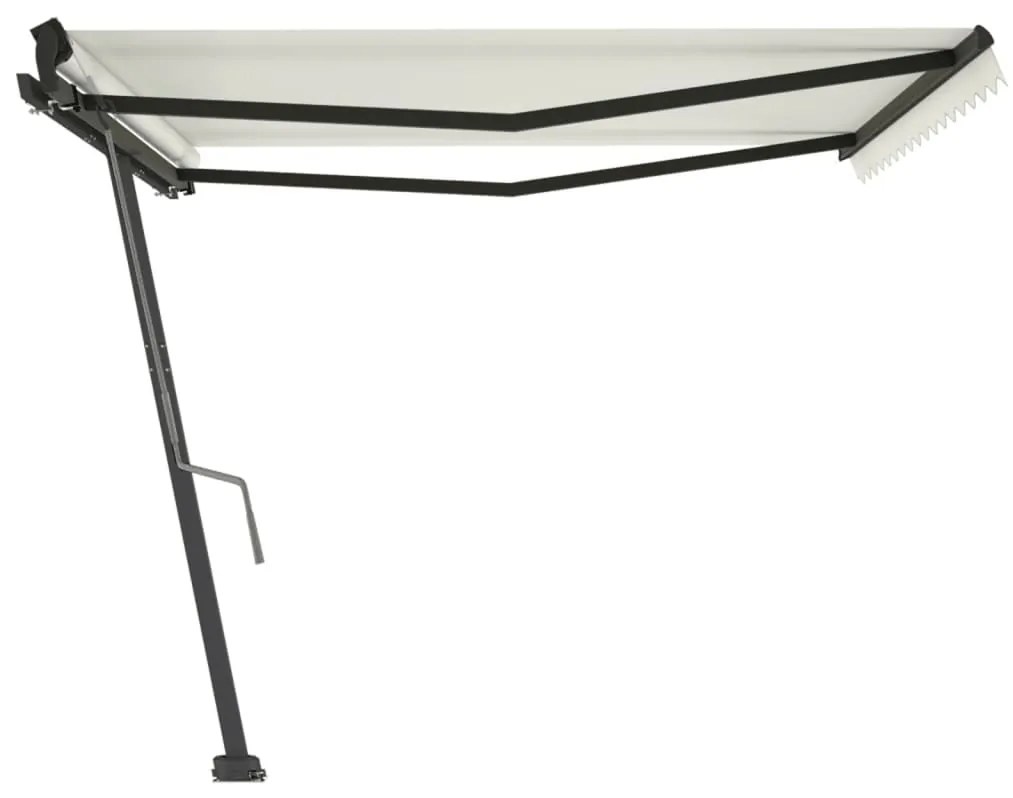 Toldo retrátil manual independente 450x300 cm cor creme