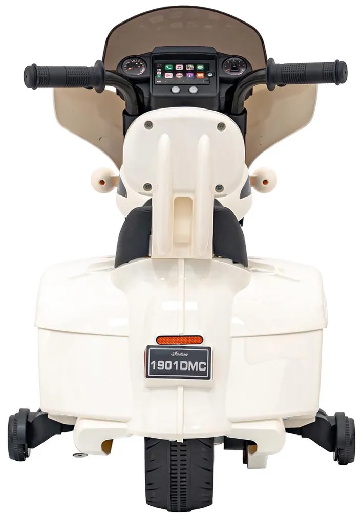 Mota elétrica para crianças 6V, Chopper INDIAN, 3 a 5 anos Branca