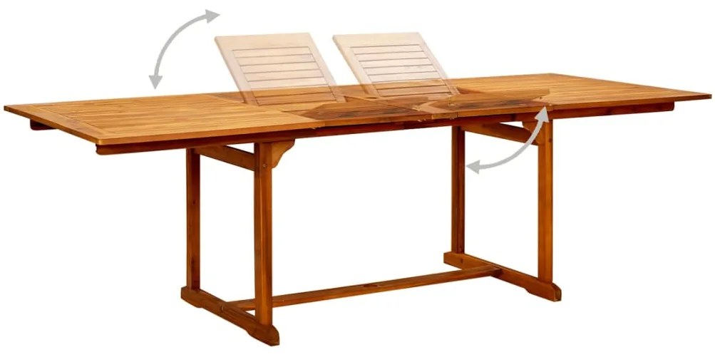 9 pcs conjunto de jantar para jardim madeira de acácia maciça