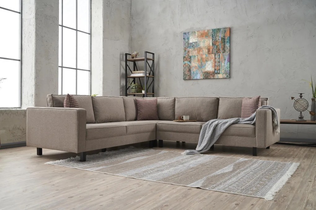 Sofá de Canto Kale – Creme – 258x83x258 cm