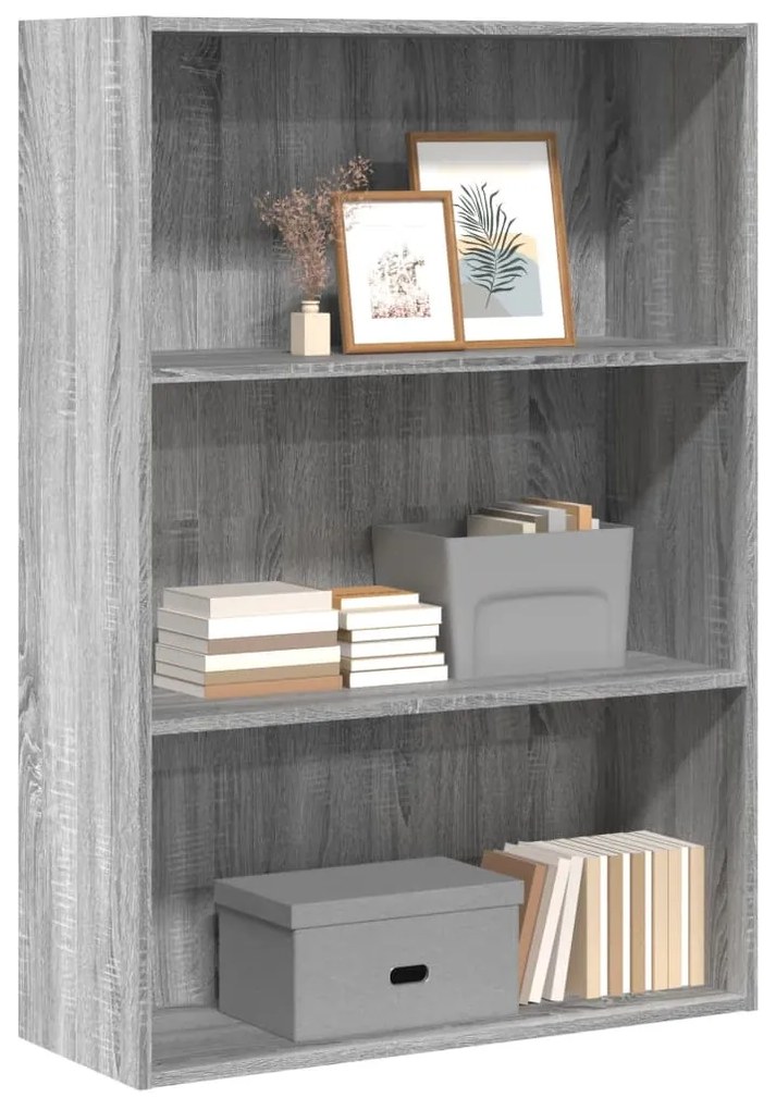 vidaXL Estante 80x30x114 cm derivados de madeira cinzento sonoma