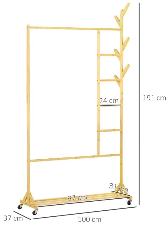 Conjunto de Entrada Deepend - Cabide e Sapateira em Bambu - Design Nat