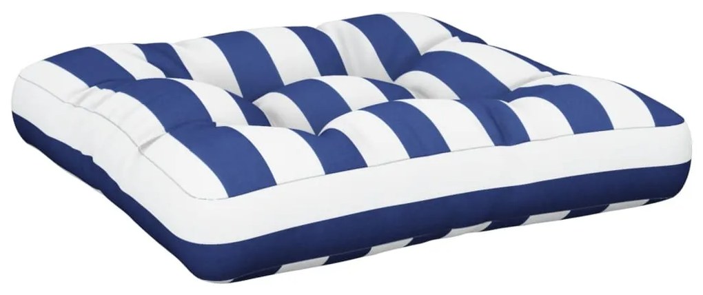 Almofadões p/ móveis de paletes 2 pcs tecido riscas azul/branco