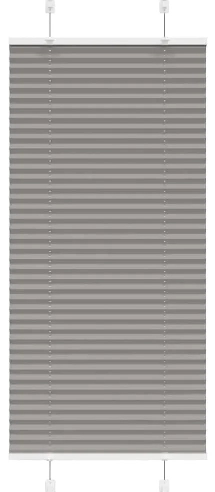 Antracite Plissada Cega 65x150 cm Largura Tecido 64,4 cm