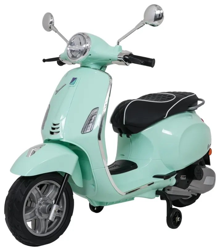 Vespa eletrica para crianças 12V ROMA, Rodas Espuma EVA, assento couro ecológico Verde