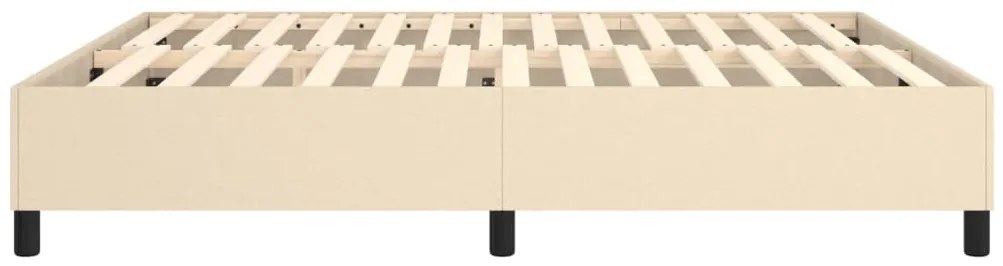 Estrutura de cama sem colchão 160x200 cm tecido cor creme