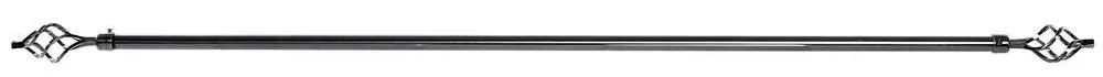 Varão para Cortinas DKD Home Decor Extensível Metal Abacaxi Cinzento escuro (160 x 16 x 16 cm)