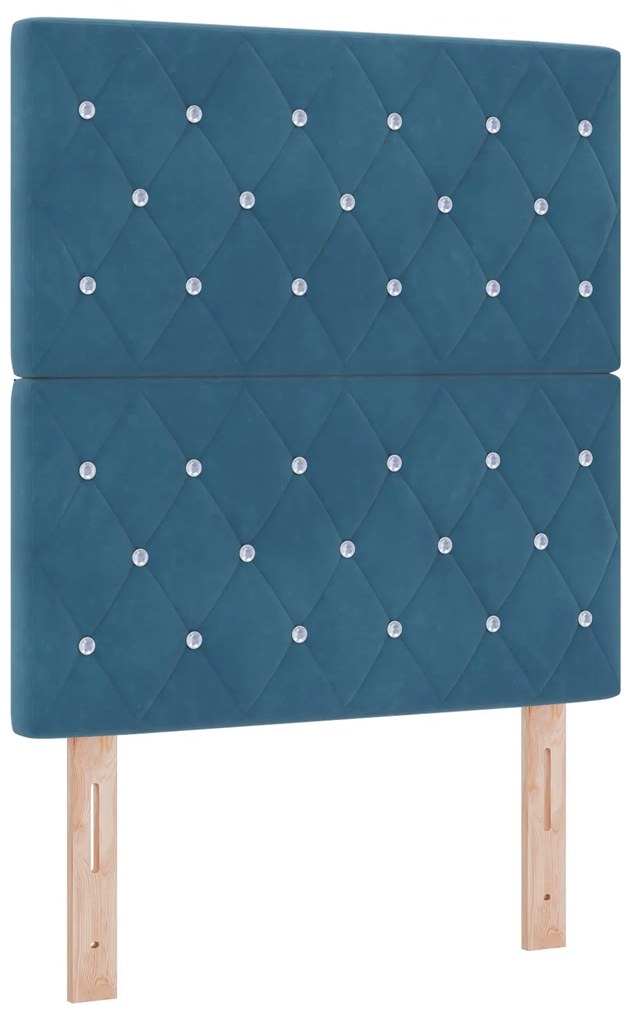 Cama vidaXL Azul Escuro 80x200 cm Veludo