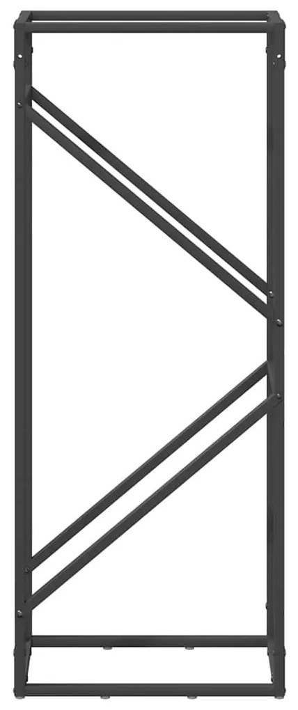 Suporte para lenha 40x25x100 cm aço laminado a frio preto
