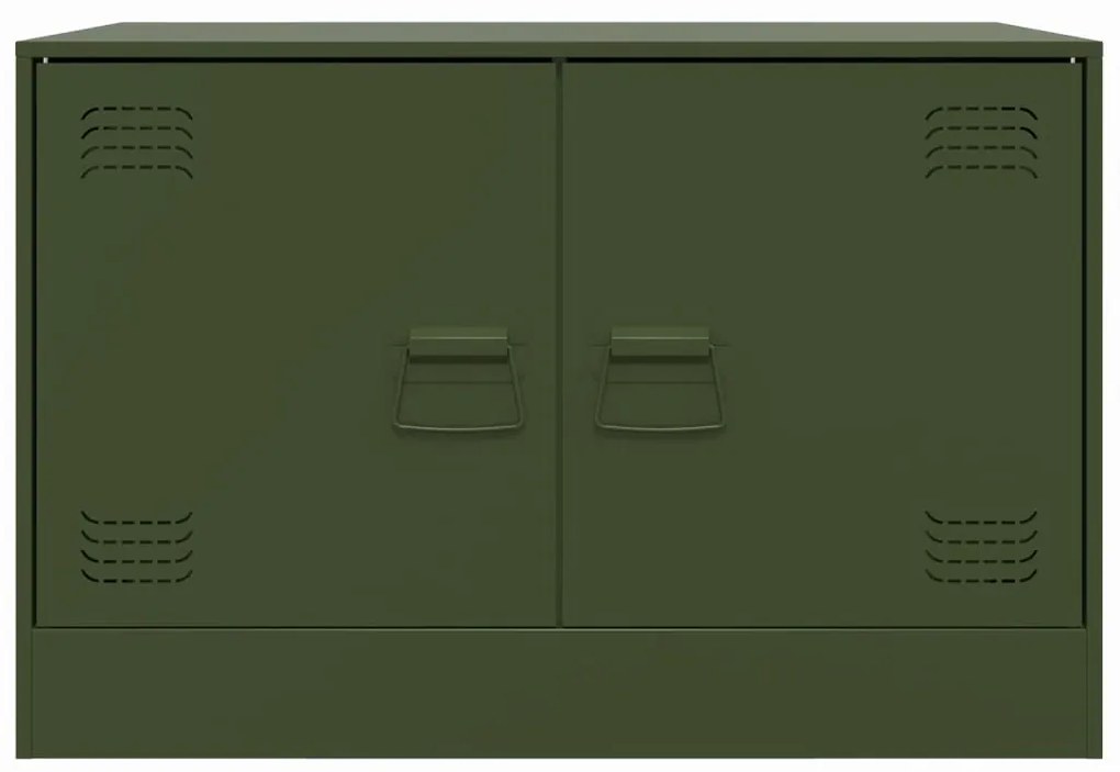 Móveis de TV 2 pcs 67x39x44 cm aço verde azeitona