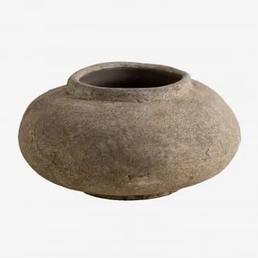 Vaso Decorativo Em Terracota Agnon Castanho-pedra - Sklum