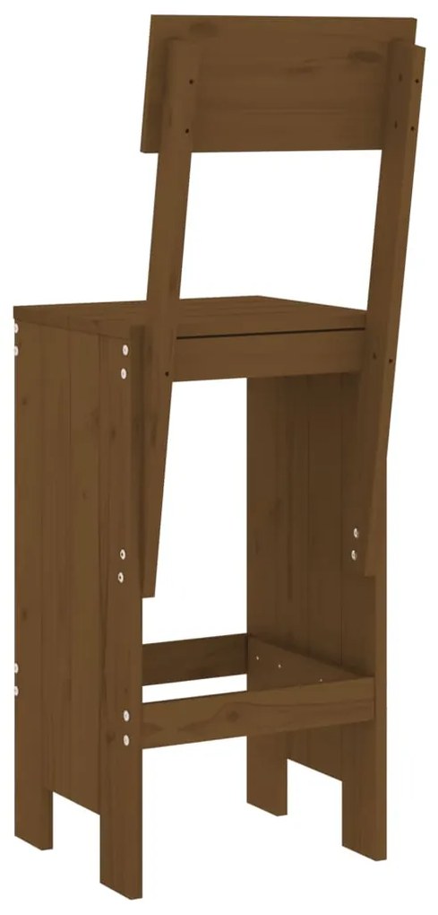 Cadeiras de bar 2 pcs 40x48,5x115,5cm pinho maciço castanho-mel
